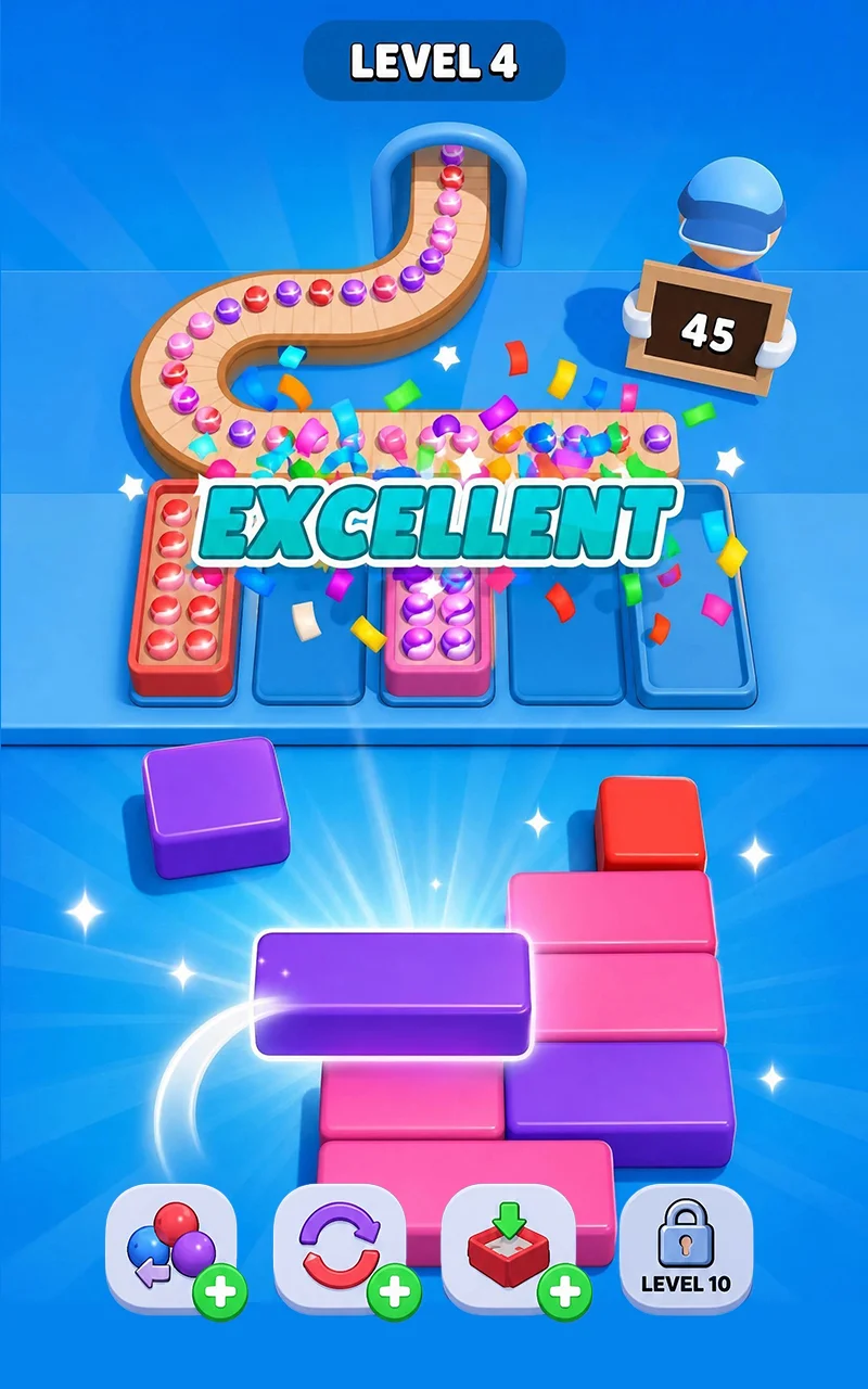 Ball collection boxes gameplay